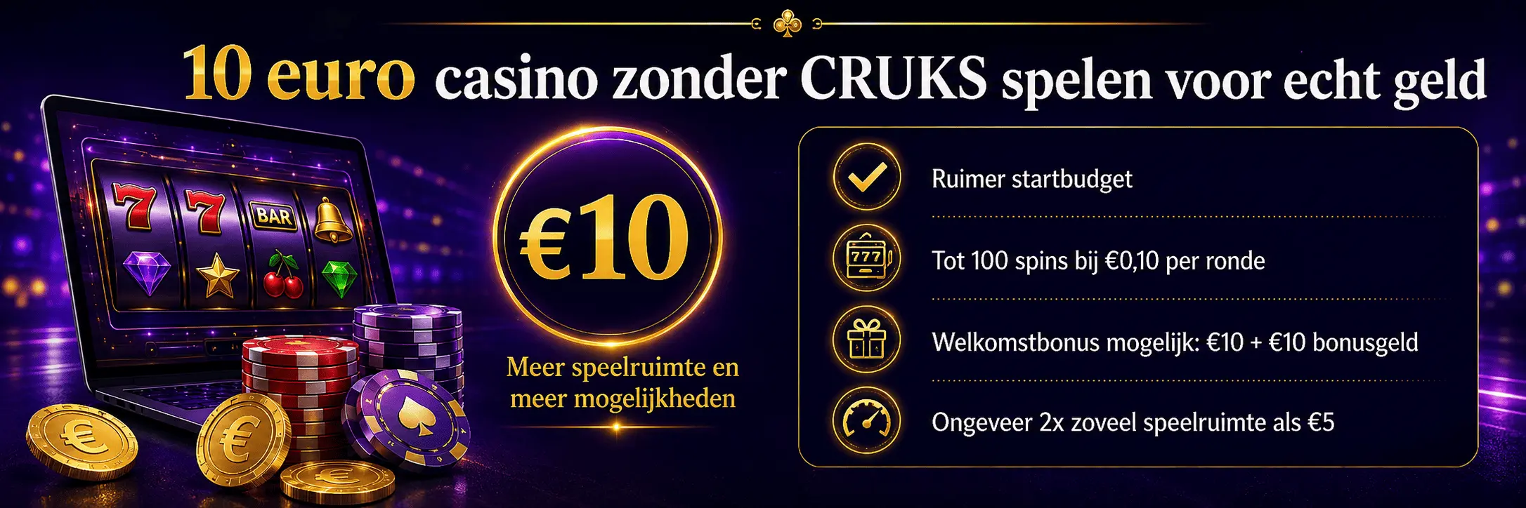 10 euro casino zonder CRUKS spelen voor echt geld image